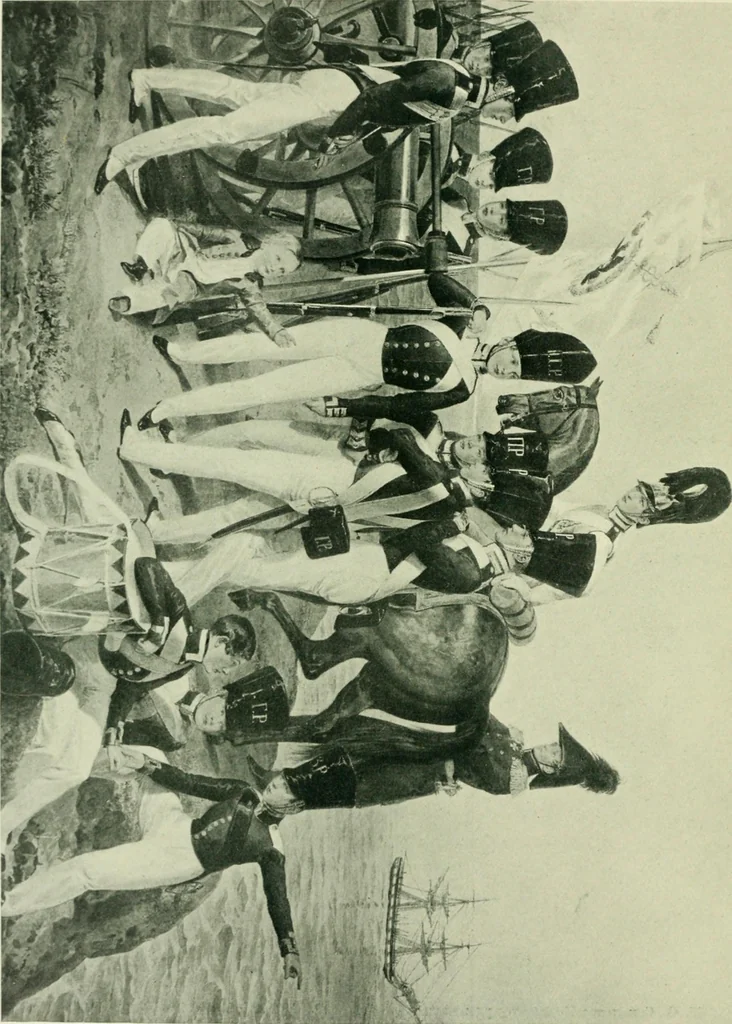 An illustration from Starye gody, 1907, leaf 203