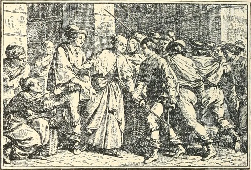 An illustration from Starye gody, 1907, leaf 103