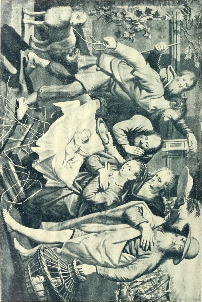 An illustration from Starye gody, 1907, leaf 135