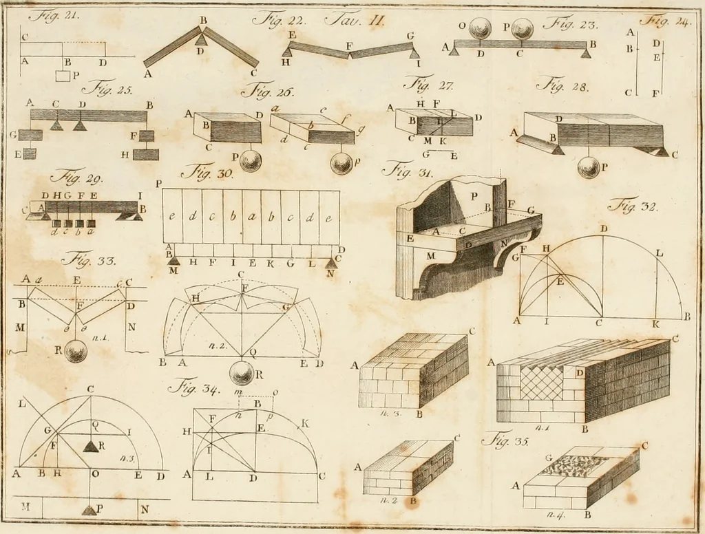An illustration from Statica degli edifici, 1781, leaf 299