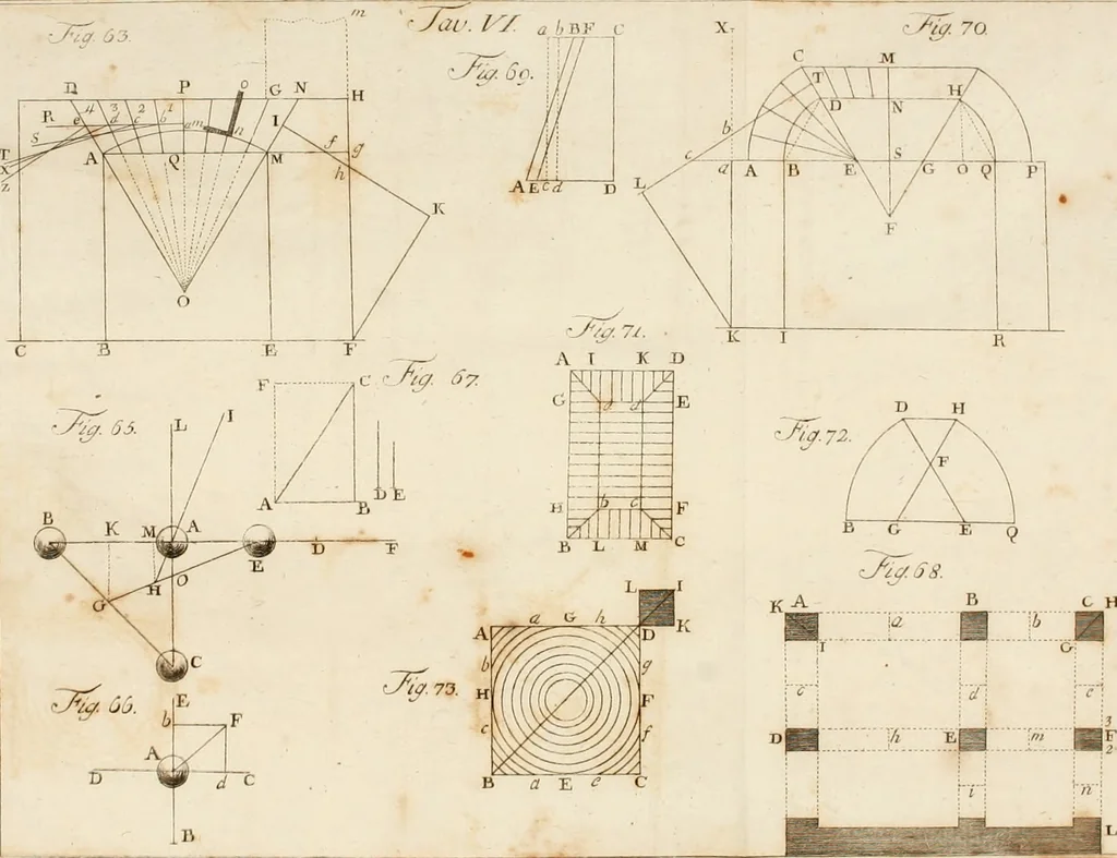 An illustration from Statica degli edifici, 1781, leaf 307