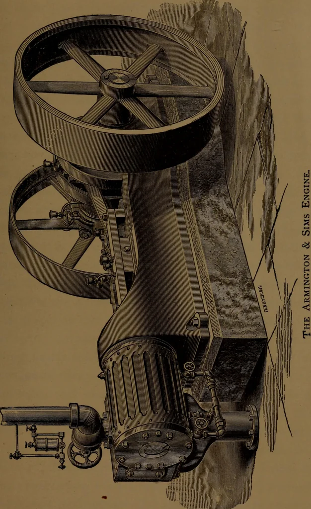 An illustration from Stationary steam engines, simple and compound; especially as adapted to electric lighting purposes, 1890, leaf 142