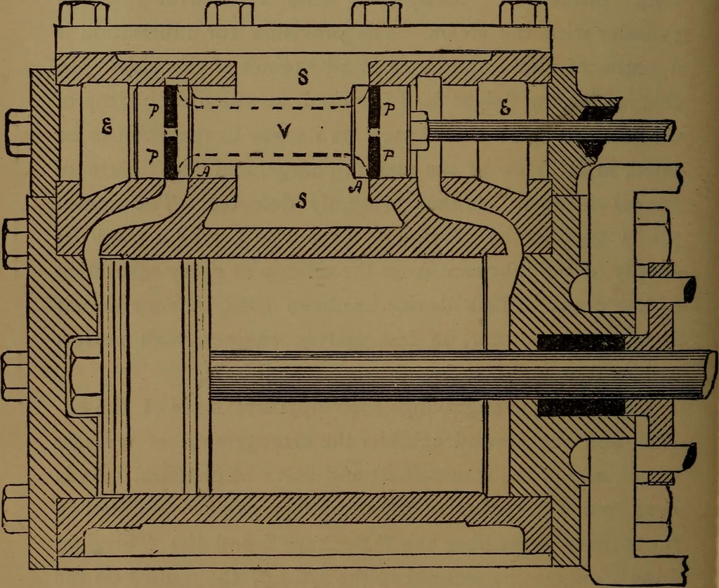 An illustration from Stationary steam engines, simple and compound; especially as adapted to electric lighting purposes, 1890, leaf 149