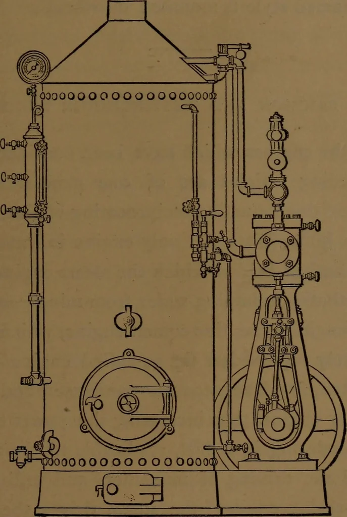 An illustration from Stationary steam engines, simple and compound; especially as adapted to electric lighting purposes, 1890, leaf 184