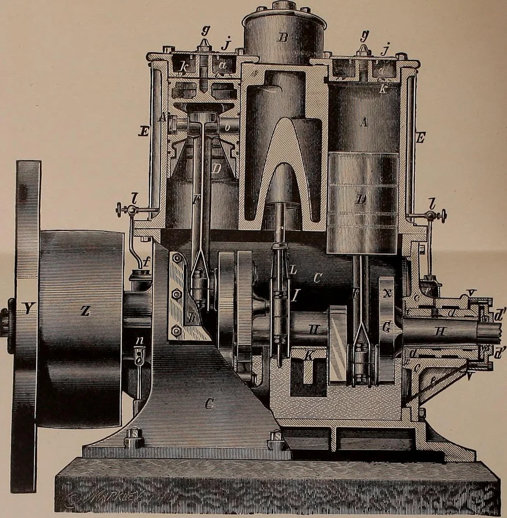 An illustration from Stationary steam engines, simple and compound; especially as adapted to electric lighting purposes, 1890, leaf 197