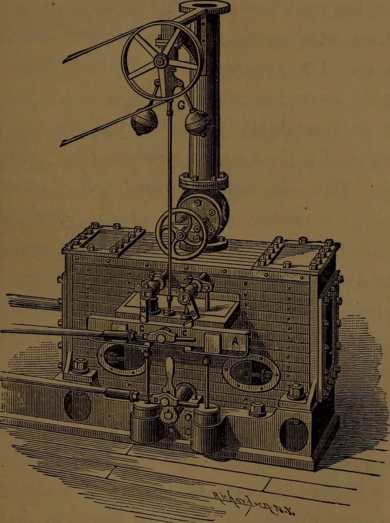 An illustration from Stationary steam engines, simple and compound; especially as adapted to electric lighting purposes, 1890, leaf 52