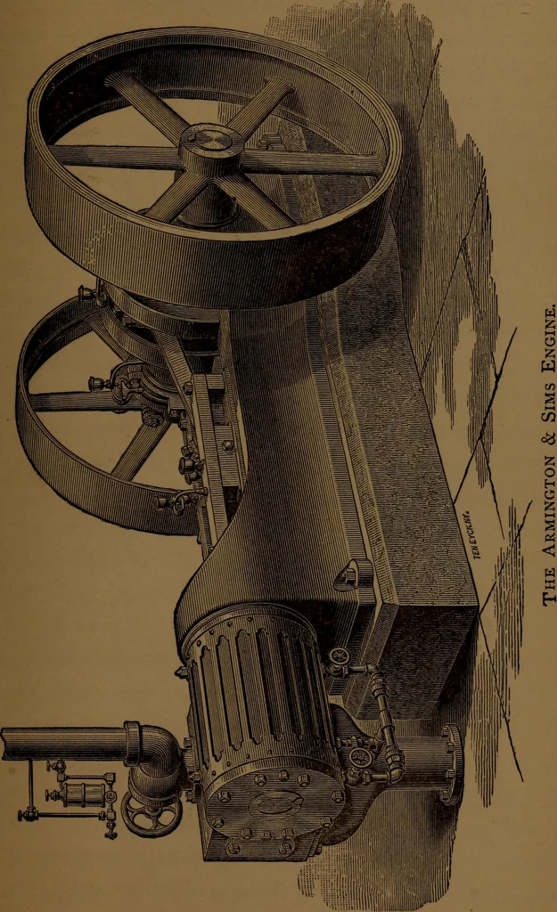An illustration from Stationary steam engines; especially as adapted to electric lighting purposes, 1884, leaf 140