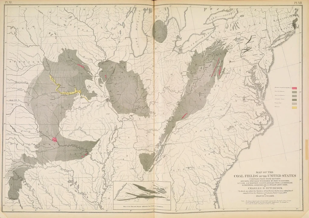 An illustration from Statistical atlas of the United States based on the results of the ninth census 1870 with contributions from many eminent men of science and several departments of the government, 1874, leaf 59