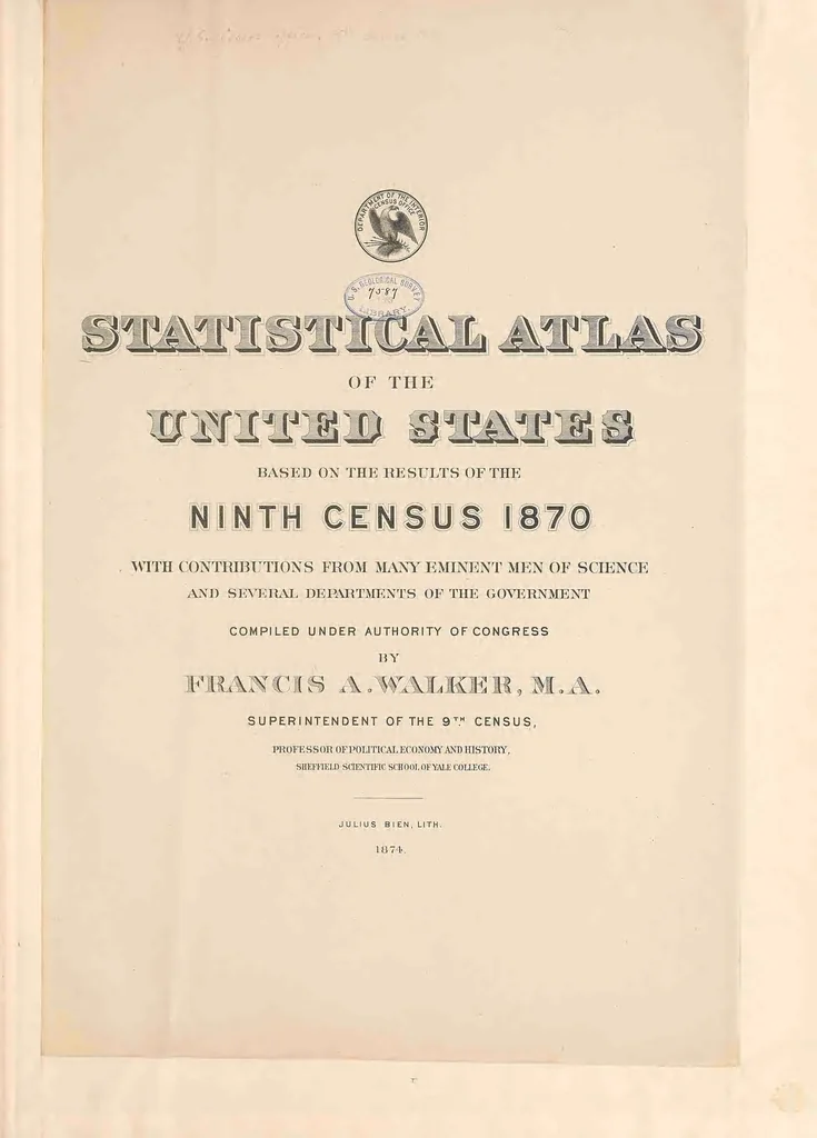 An illustration from Statistical atlas of the United States based on the results of the ninth census 1870 with contributions from many eminent men of science and several departments of the government, 1874, leaf 7