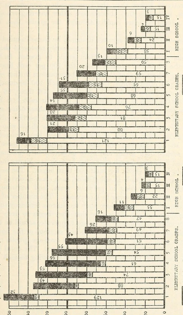 An illustration from Statistics of City School Systems 1917-18. Bulletin 1920, No. 24, 1920, leaf 93