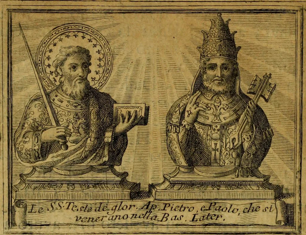 An illustration from Stato della SS. chiesa papale Lateranense nell'anno MDCCXXIII, 1723, leaf 135