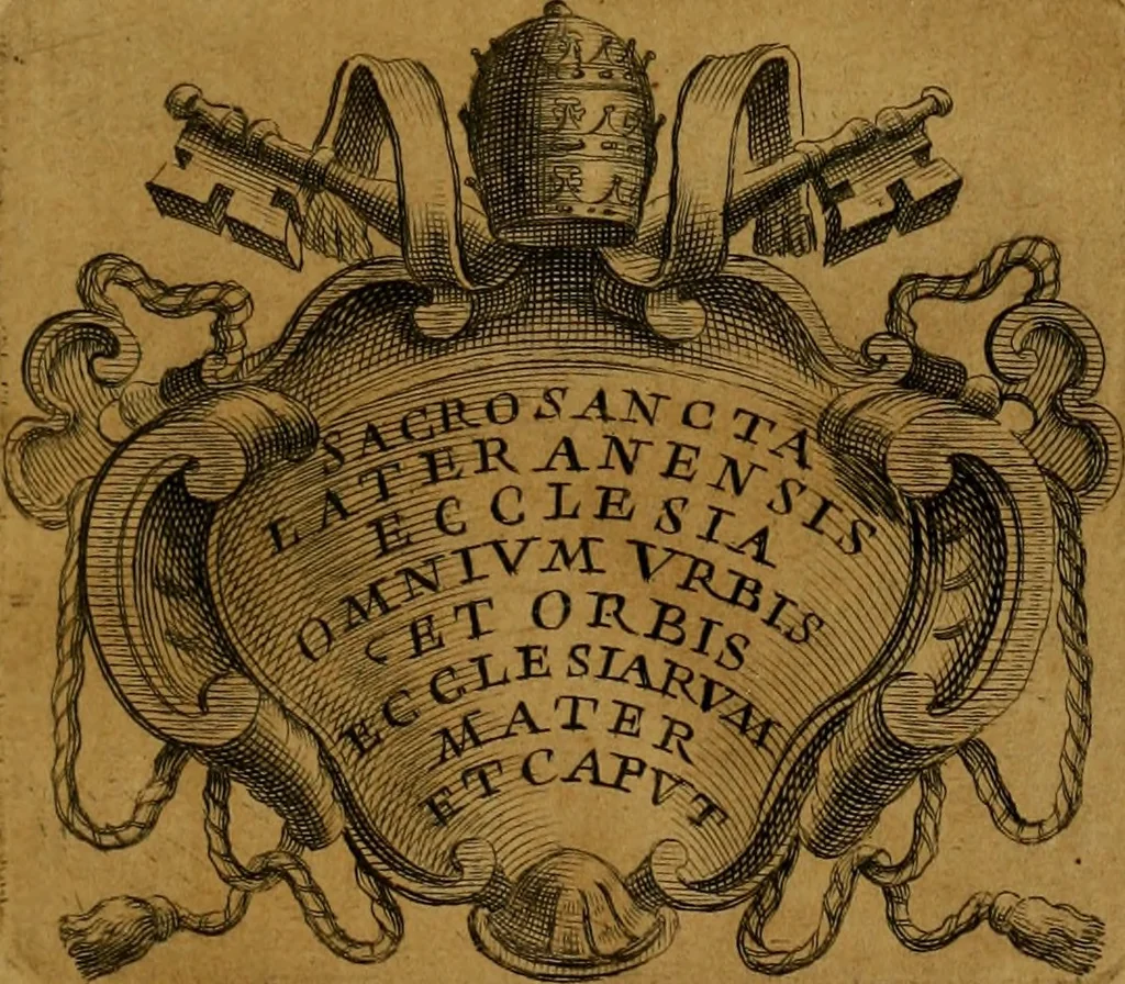 An illustration from Stato della SS. chiesa papale Lateranense nell'anno MDCCXXIII, 1723, leaf 6