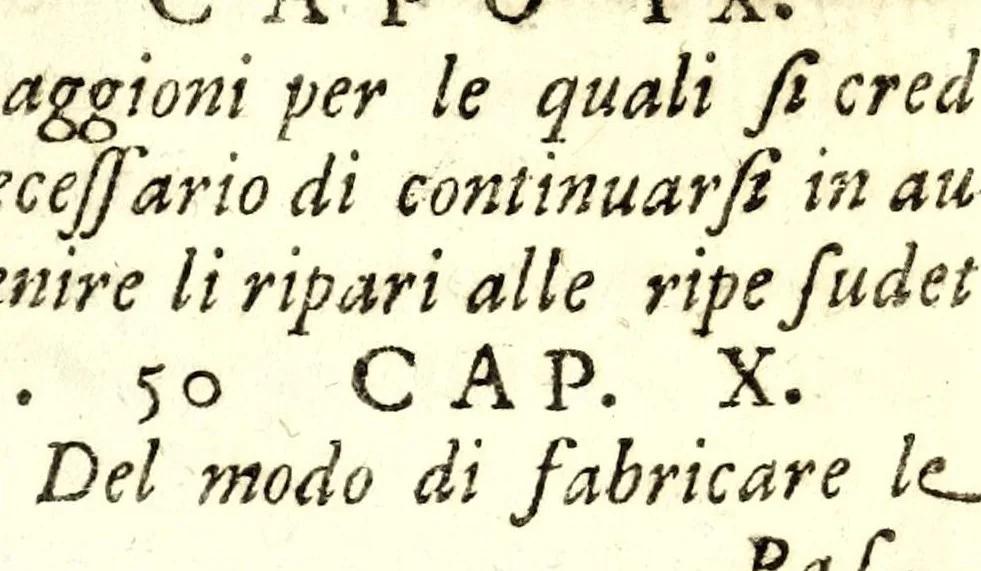 An illustration from Stato del Ponte Felice : rappresentato alli eminentissi[m]i e reverendissimi signori cardinali della S.C. dell' acque, 1682, leaf 117