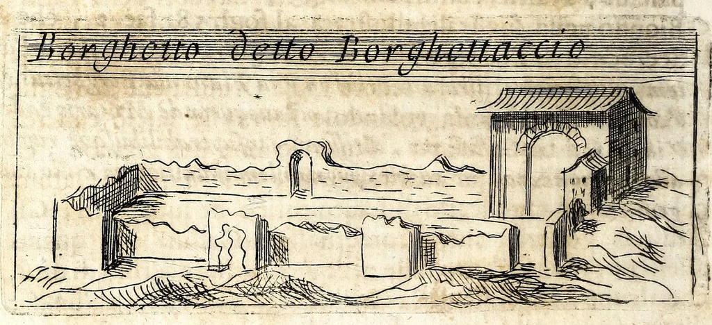 An illustration from Stato del Ponte Felice : rappresentato alli eminentissi[m]i e reverendissimi signori cardinali della S.C. dell' acque, 1682, leaf 14