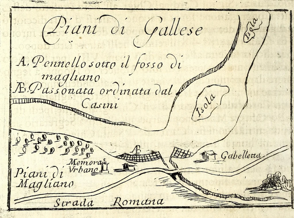An illustration from Stato del Ponte Felice : rappresentato alli eminentissi[m]i e reverendissimi signori cardinali della S.C. dell' acque, 1682, leaf 40