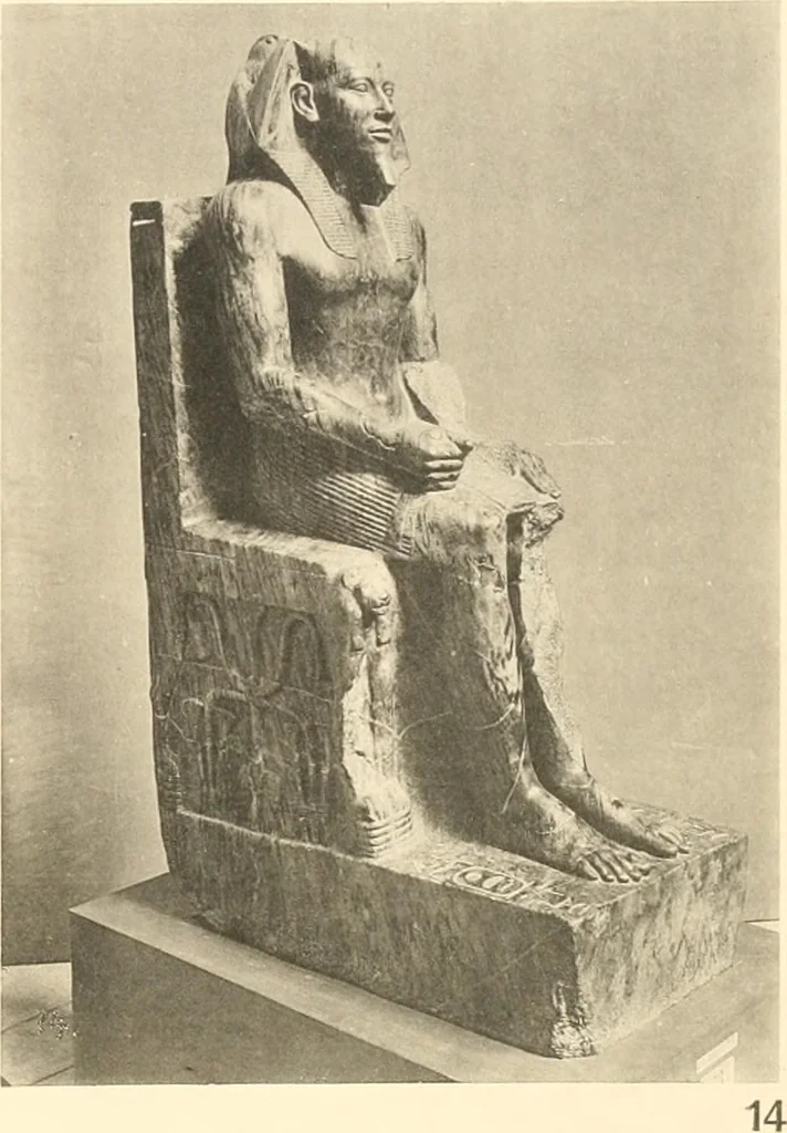 An illustration from Statuen und Statuetten von Königen und Privatleuten im Museum von Kairo, Nr. 1-1294, 1911, leaf 214