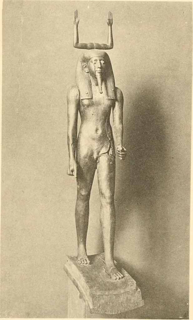 An illustration from Statuen und Statuetten von Königen und Privatleuten im Museum von Kairo, Nr. 1-1294, 1911, leaf 318