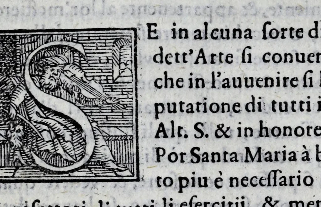 An illustration from Statuti dell'Arte di por Santa Maria, 1580, leaf 70