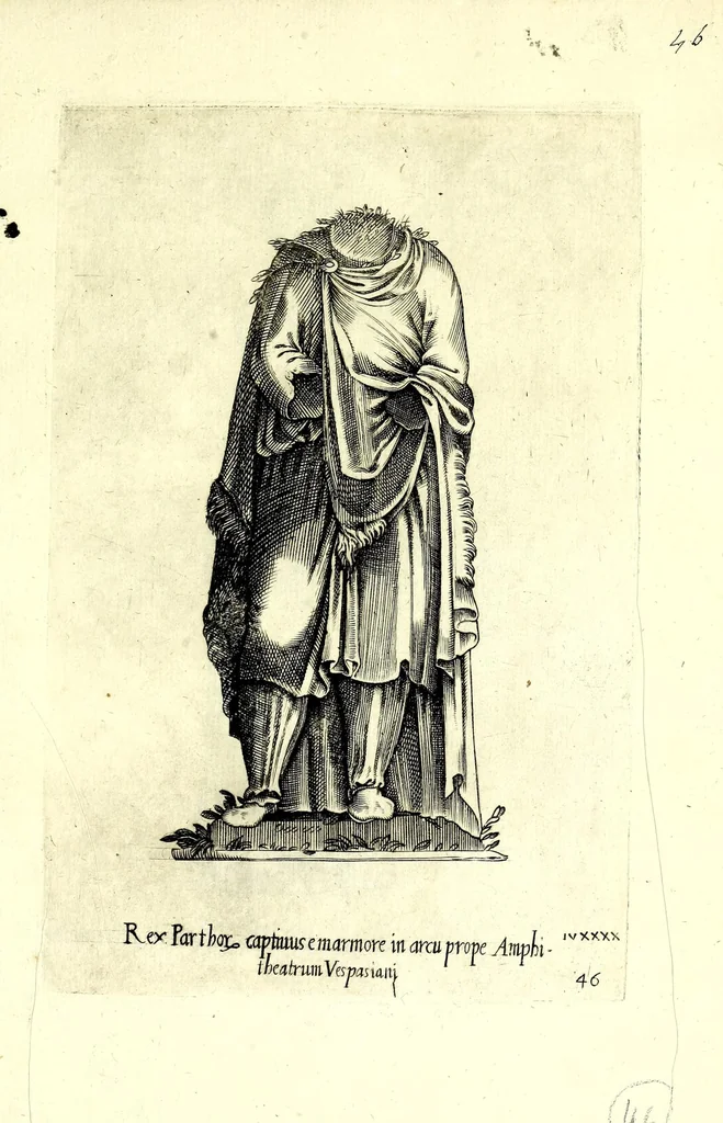 An illustration from Statve antiche che sono poste in diversi lvoghi nella città di Roma : nouamente stampate, 1576, leaf 101