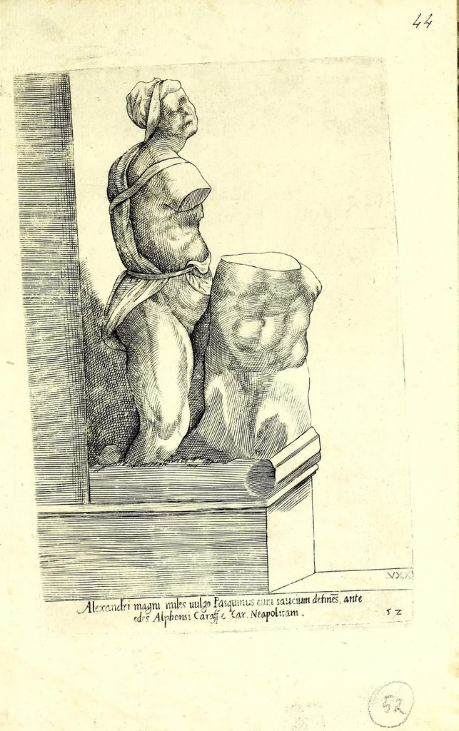 An illustration from Statve antiche che sono poste in diversi lvoghi nella città di Roma : nouamente stampate, 1576, leaf 113