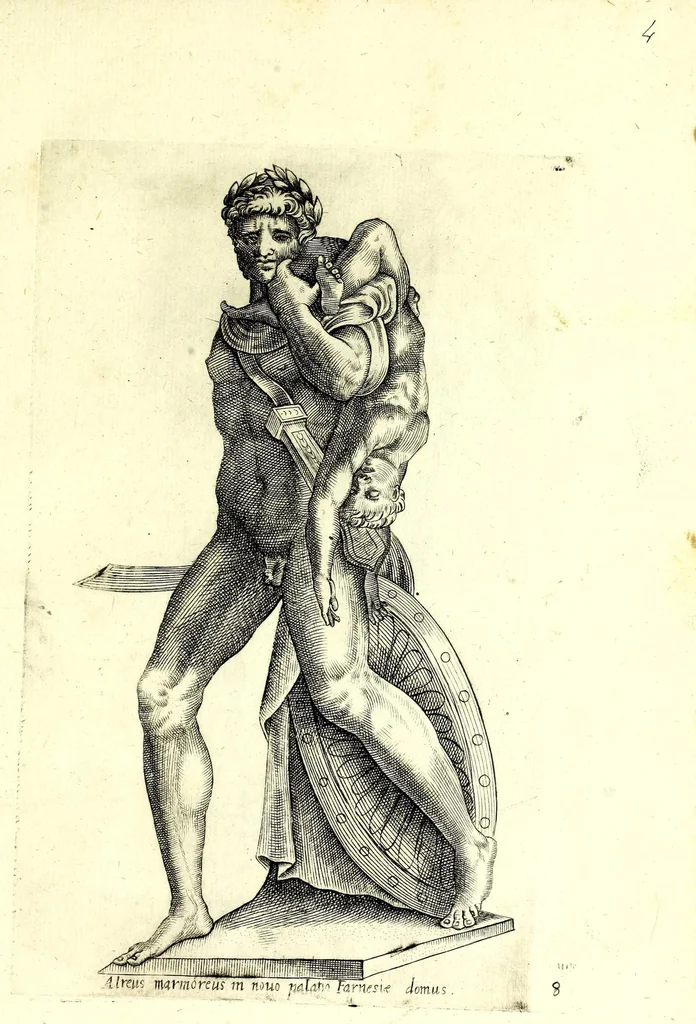 An illustration from Statve antiche che sono poste in diversi lvoghi nella città di Roma : nouamente stampate, 1576, leaf 25