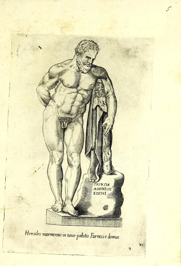 An illustration from Statve antiche che sono poste in diversi lvoghi nella città di Roma : nouamente stampate, 1576, leaf 27