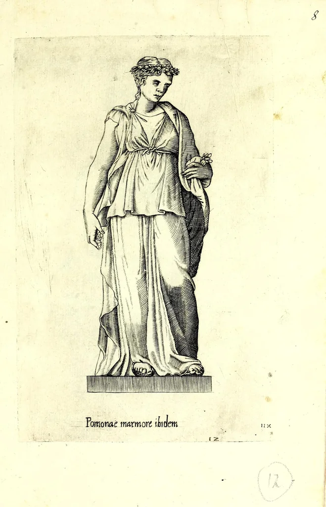 An illustration from Statve antiche che sono poste in diversi lvoghi nella città di Roma : nouamente stampate, 1576, leaf 33