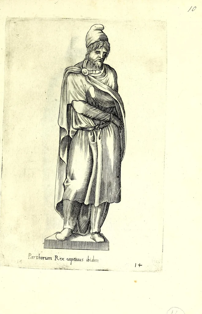 An illustration from Statve antiche che sono poste in diversi lvoghi nella città di Roma : nouamente stampate, 1576, leaf 37