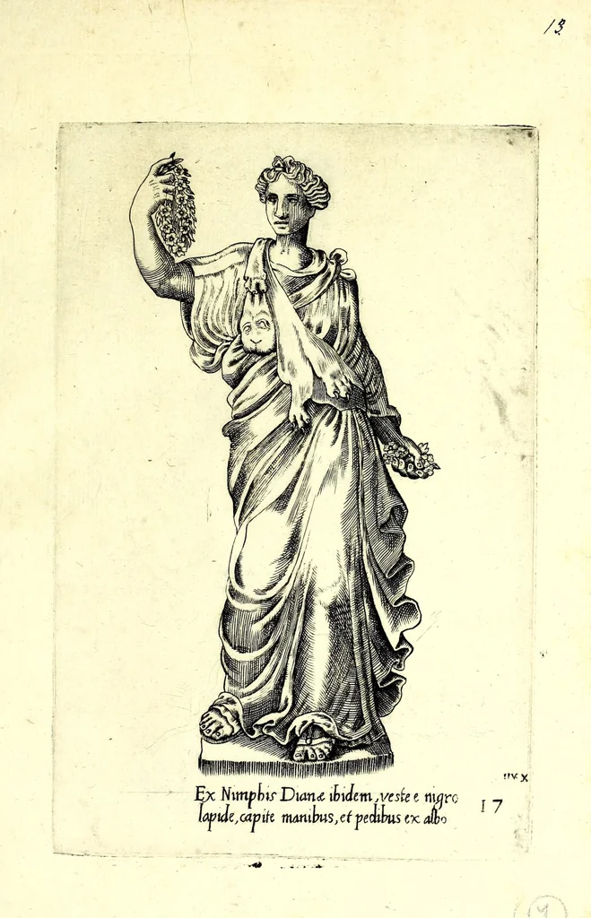 An illustration from Statve antiche che sono poste in diversi lvoghi nella città di Roma : nouamente stampate, 1576, leaf 43
