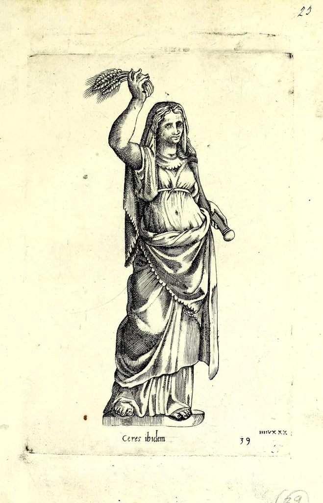 An illustration from Statve antiche che sono poste in diversi lvoghi nella città di Roma : nouamente stampate, 1576, leaf 87