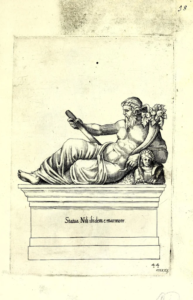 An illustration from Statve antiche che sono poste in diversi lvoghi nella città di Roma : nouamente stampate, 1576, leaf 97