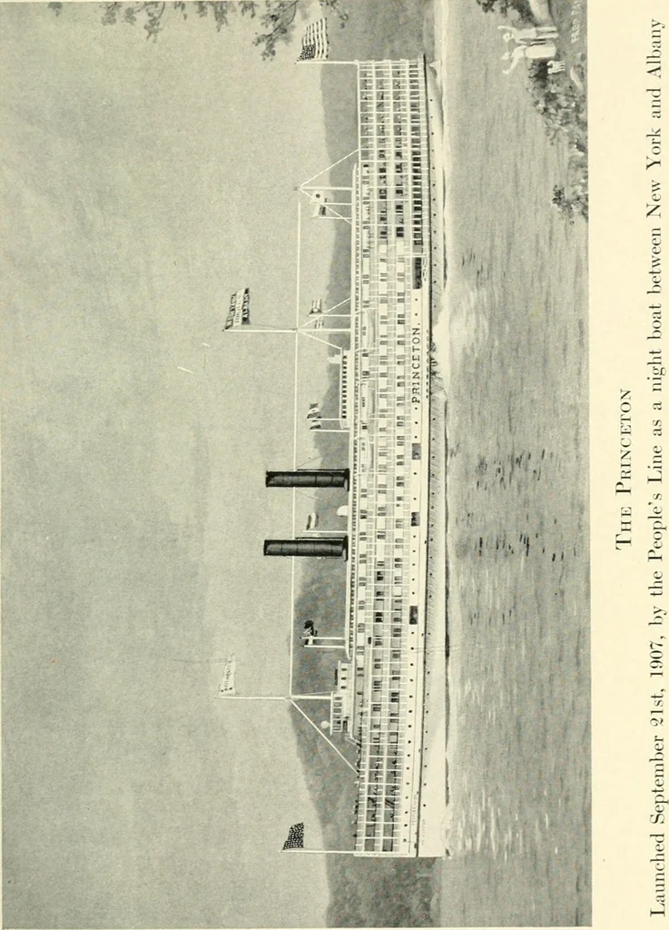 An illustration from Old steamboat days on the Hudson River; tales and reminiscences of the stirring times that followed the introduction of steam navigation, 1907, leaf 158