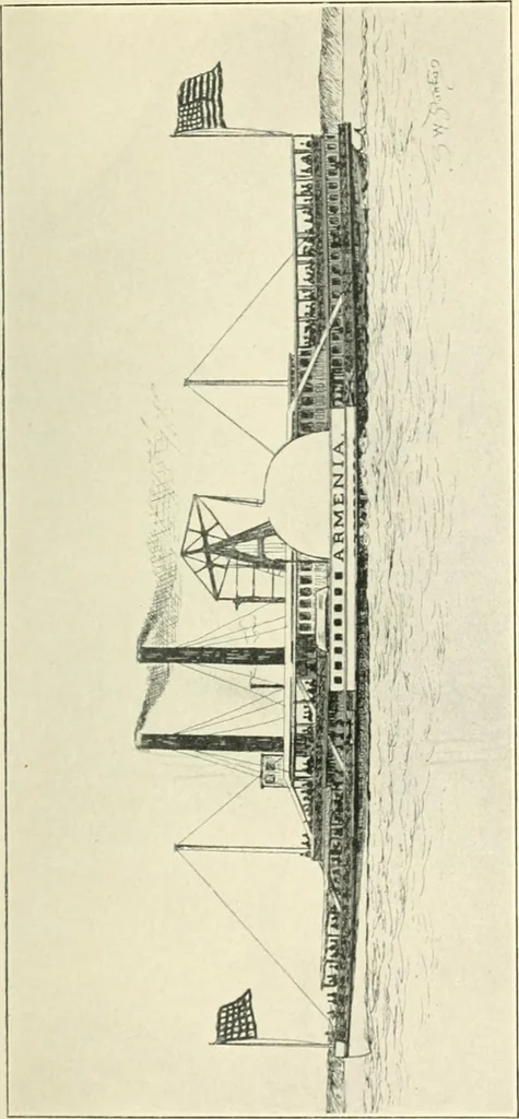 An illustration from Old steamboat days on the Hudson River; tales and reminiscences of the stirring times that followed the introduction of steam navigation, 1907, leaf 56