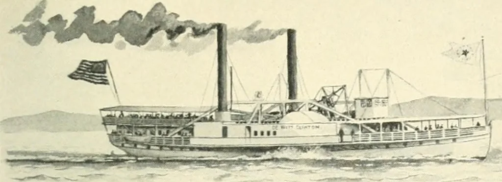 An illustration from Old steamboat days on the Hudson River; tales and reminiscences of the stirring times that followed the introduction of steam navigation, 1907, leaf 92