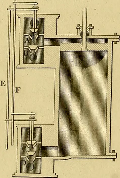 An illustration from The steam engine familiarly explained and illustrated; with an historical sketch of its invention and progressive improvement;, 1836, leaf 137