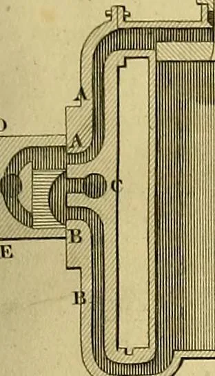 An illustration from The steam engine familiarly explained and illustrated; with an historical sketch of its invention and progressive improvement;, 1836, leaf 142