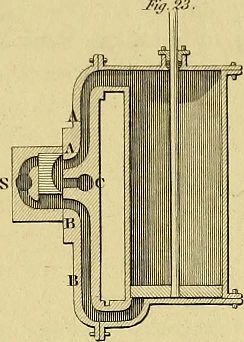 An illustration from The steam engine familiarly explained and illustrated; with an historical sketch of its invention and progressive improvement;, 1836, leaf 142