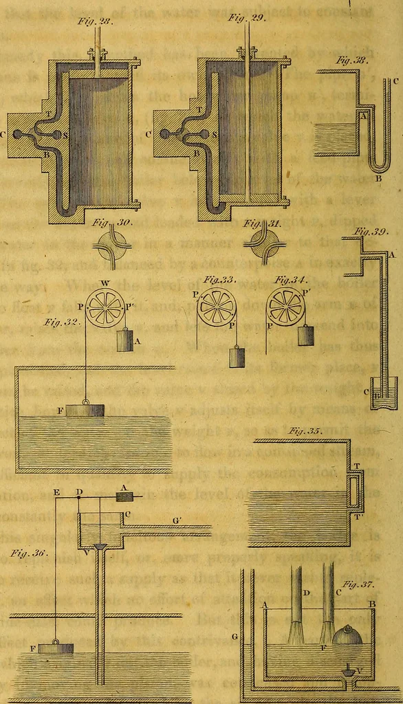 An illustration from The steam engine familiarly explained and illustrated; with an historical sketch of its invention and progressive improvement; its applications to navigation and railways; with plain axioms for railway speculators, 1849, leaf 151