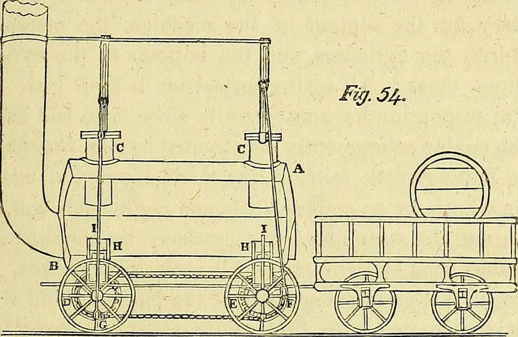 An illustration from The steam engine familiarly explained and illustrated; with an historical sketch of its invention and progressive improvement; its applications to navigation and railways; with plain axioms for railway speculators, 1849, leaf 202