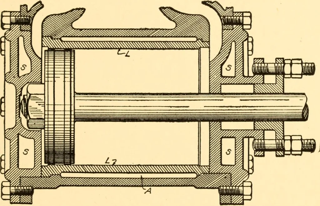 An illustration from Steam engines; a thorough and practical presentation of modern steam engine practice, 1917, leaf 128