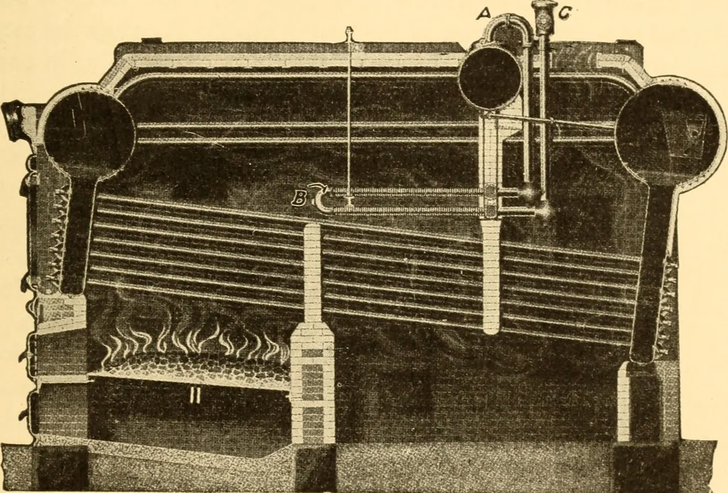 An illustration from Steam engines; a thorough and practical presentation of modern steam engine practice, 1917, leaf 130