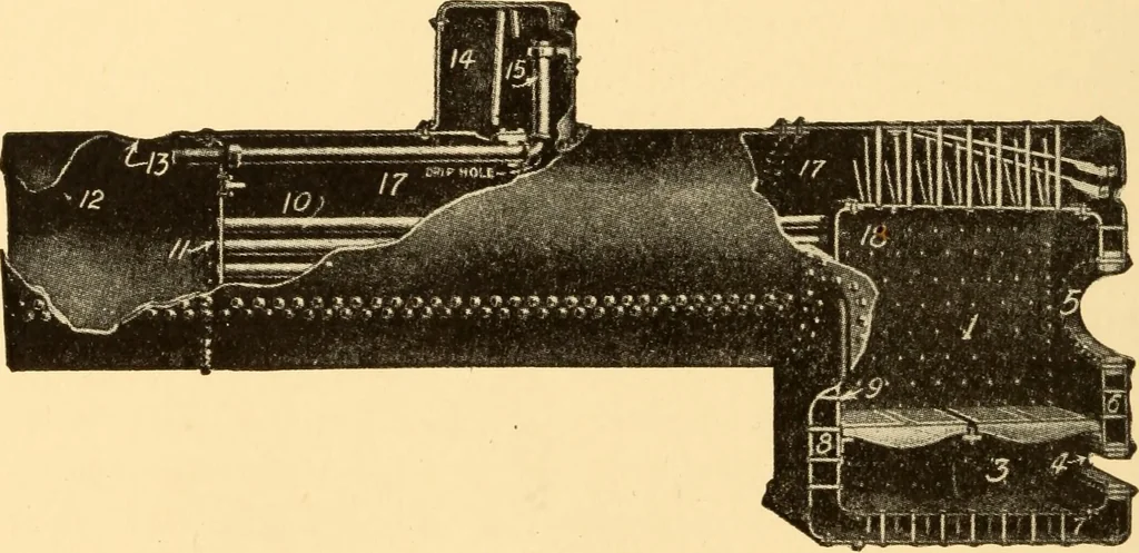 An illustration from Steam engines; a thorough and practical presentation of modern steam engine practice, 1917, leaf 67