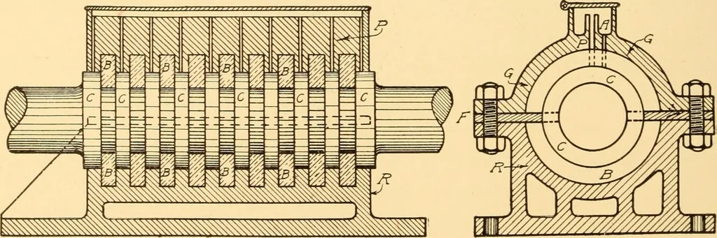 An illustration from Steam engines; a thorough and practical presentation of modern steam engine practice, 1917, leaf 93