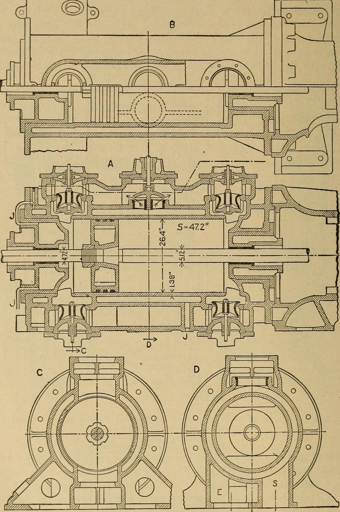 An illustration from The steam engine and turbine; a text-book for engineering colleges, 1911, leaf 361