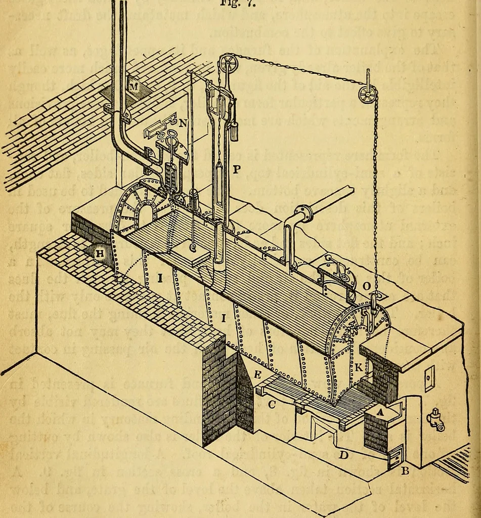 An illustration from Steam and its uses : including the steam engine, the locomotive, and steam navigation, 1873, leaf 39