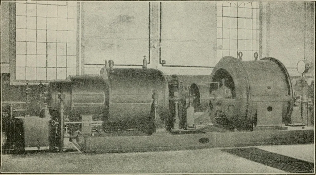 An illustration from Steam turbine engines : their construction, care and operation, 1910, leaf 114