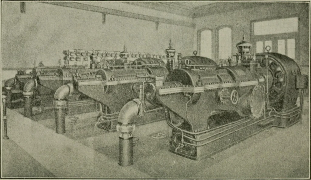 An illustration from Steam turbine engines : their construction, care and operation, 1910, leaf 13