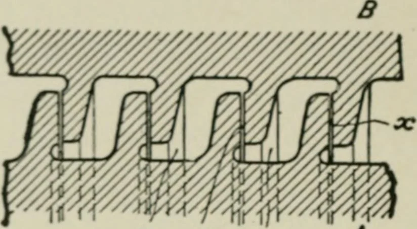 An illustration from Steam turbine engines : their construction, care and operation, 1910, leaf 19