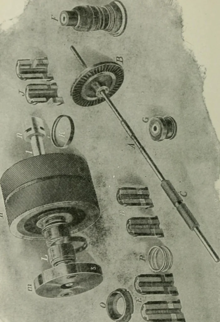 An illustration from Steam turbine engines : their construction, care and operation, 1910, leaf 69