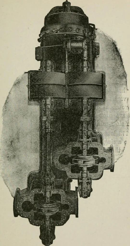 An illustration from Steam turbine engines : their construction, care and operation, 1910, leaf 70